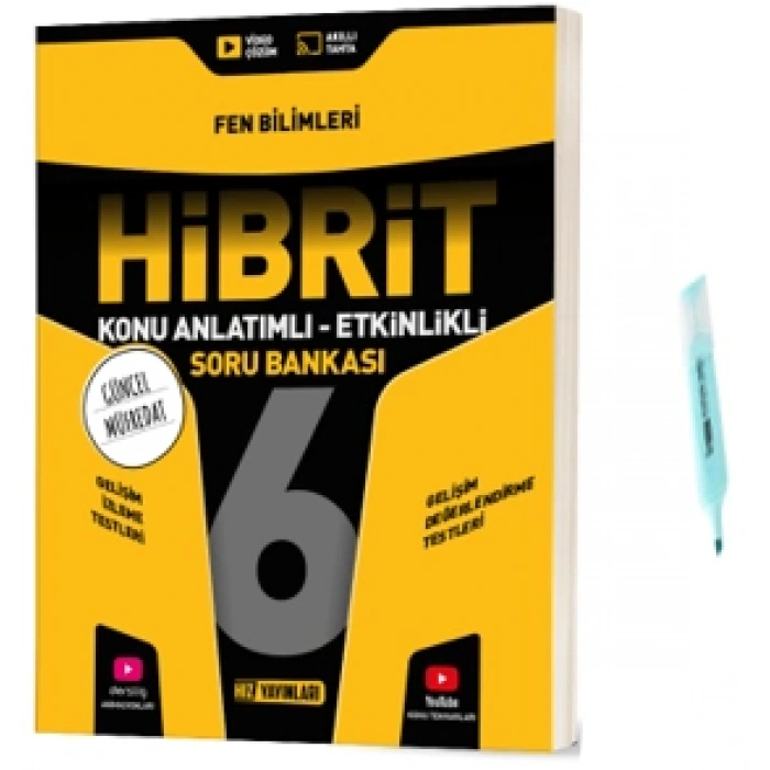 6.Sınıf HİBRİT Fen Bilimleri Konu Anlatımlı Etkinlikli Soru Bankası (Yeni Müfredat)