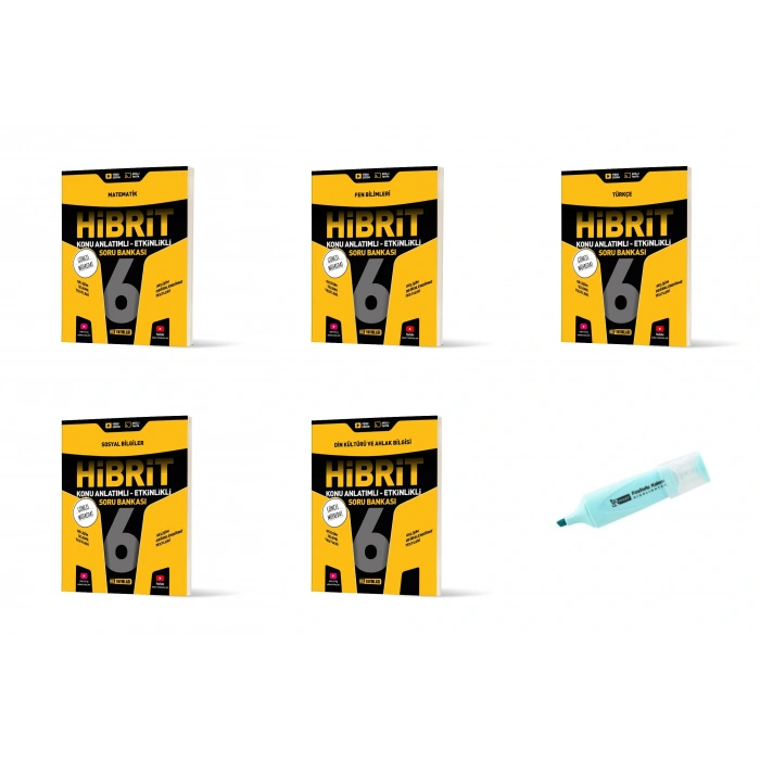 6.Sınıf HİBRİT Mat Fen Türkçe Sosyal Din Konu Anlatımlı Etkinlikli SB (Yeni Müfredat)