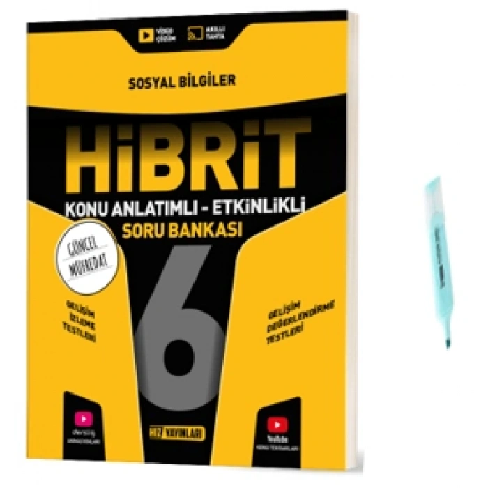6.Sınıf HİBRİT Sosyal Konu Anlatımlı Etkinlikli Soru Bankası (Yeni Müfredat)