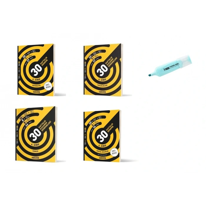 6.Sınıf Matematik Fen Bilimleri Türkçe Ve Sosyal 30 Haftalık Deneme (Yeni Müfredat)