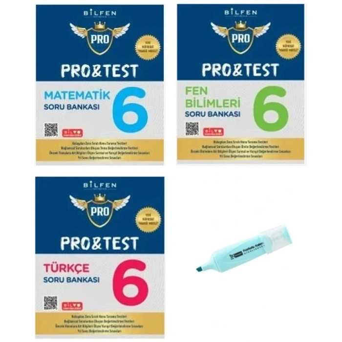 6.Sınıf ProTest Matematik Fen Bilimleri Ve Türkçe Soru Bankası Yeni Müfredat