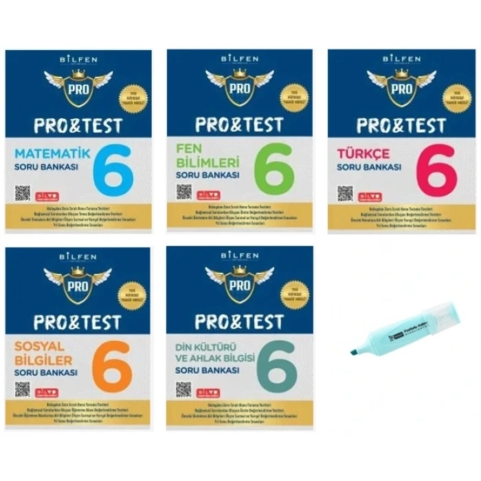 6.Sınıf ProTest Matematik Fen Türkçe Sosyal Din Soru Bankası Yeni Müfredat
