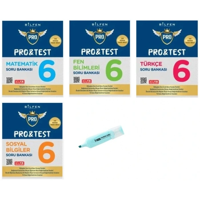 6.Sınıf ProTest Matematik Fen Türkçe Sosyal Soru Bankası Yeni Müfredat