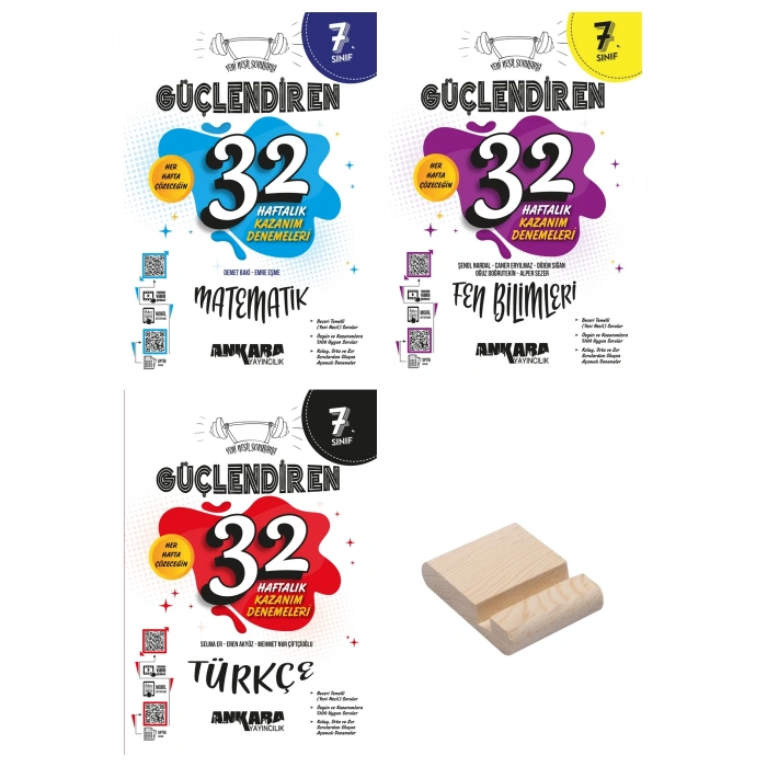 7. Sınıf 32 Haftalık Matematik Fen Bilimleri ve Türkçe Kazanım Denemeleri 3lü Set