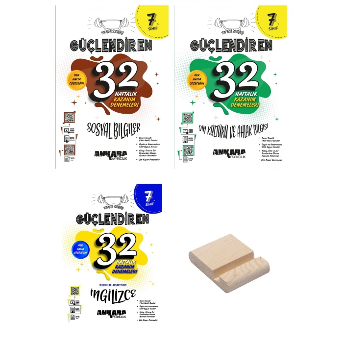 7. Sınıf 32 Haftalık Sosyal Bilgiler Din Kültürü ve İngilizce 3lü Set Kazanım Denemeleri