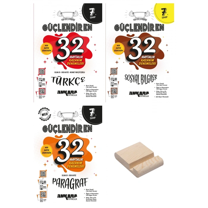 7. Sınıf 32 Haftalık Türkçe Sosyal Bilgiler ve Paragraf Kazanım Denemeleri 3lü Set