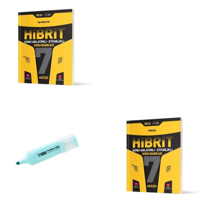 7. Sınıf HİBRİT Matematik Ve Türkçe Konu Anlatımlı Etkinlikli Soru Bankası