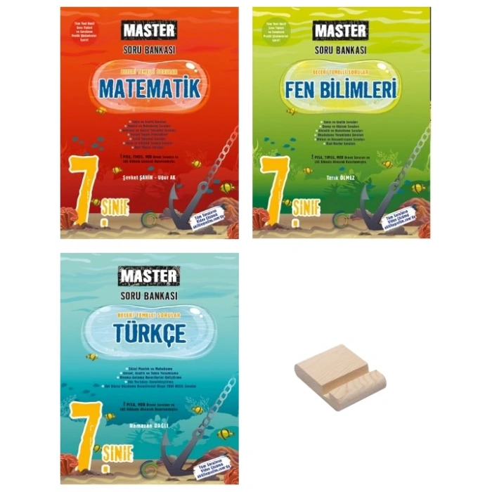 7. Sınıf Master Matematik Fen ve Türkçe Soru Bankası 3lü Set