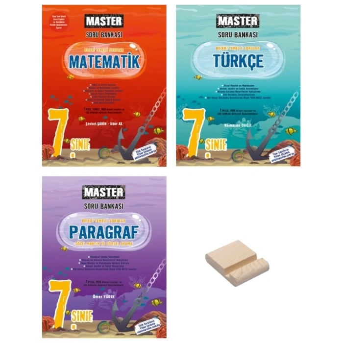 7. Sınıf Master Matematik Türkçe ve Paragraf Soru Bankası 3lü Set