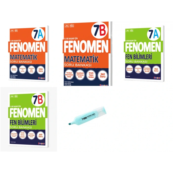 7. Sınıf Matematik A-B Ve Fen Bilimleri A-B Soru Bankası
