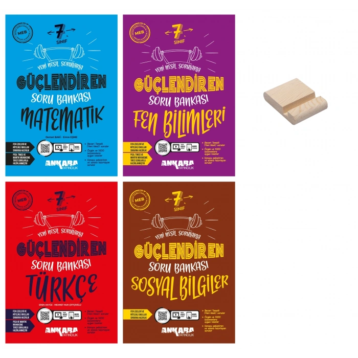 7. Sınıf Matematik Fen Bilimleri Türkçe ve Sosyal Bilgiler Güçlendiren Soru Bankası 4lü Set