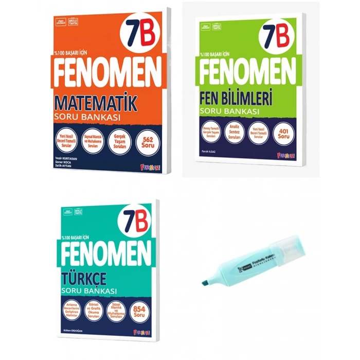 7. Sınıf Matematik Fen Bilimleri Ve Türkçe B Serisi Soru Bankası