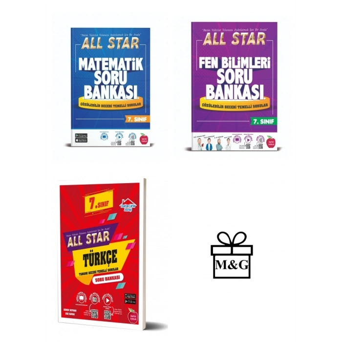 7.Sınıf All Star Matematik Fen Bilimleri Ve Türkçe Soru Bankası