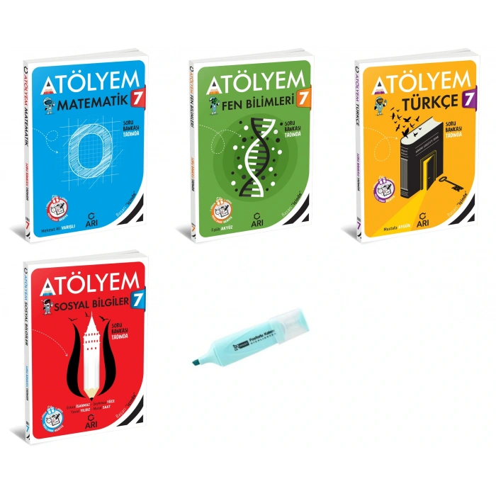 7.Sınıf Matematik Fen Bilimleri Türkçe Ve Sosyal Atölyem Soru Bankası