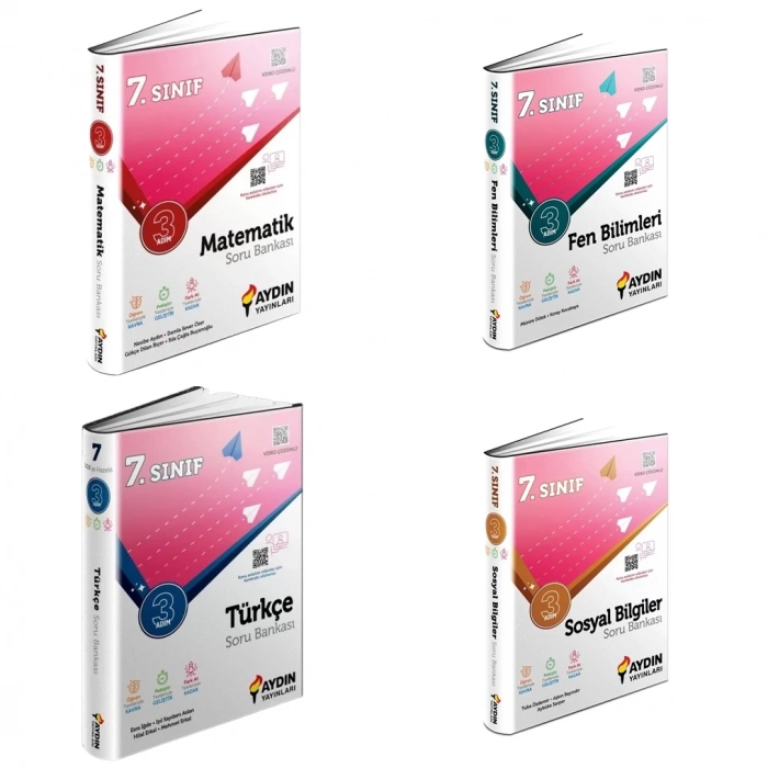 7.Sınıf Matematik Fen Türkçe Sosyal 3 Adım Soru Bankası
