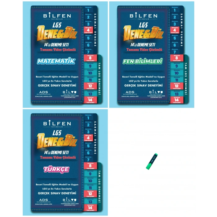 8. Sınıf LGS Denebil Matematik Türkçe ve Fen Bilimleri Deneme Seti