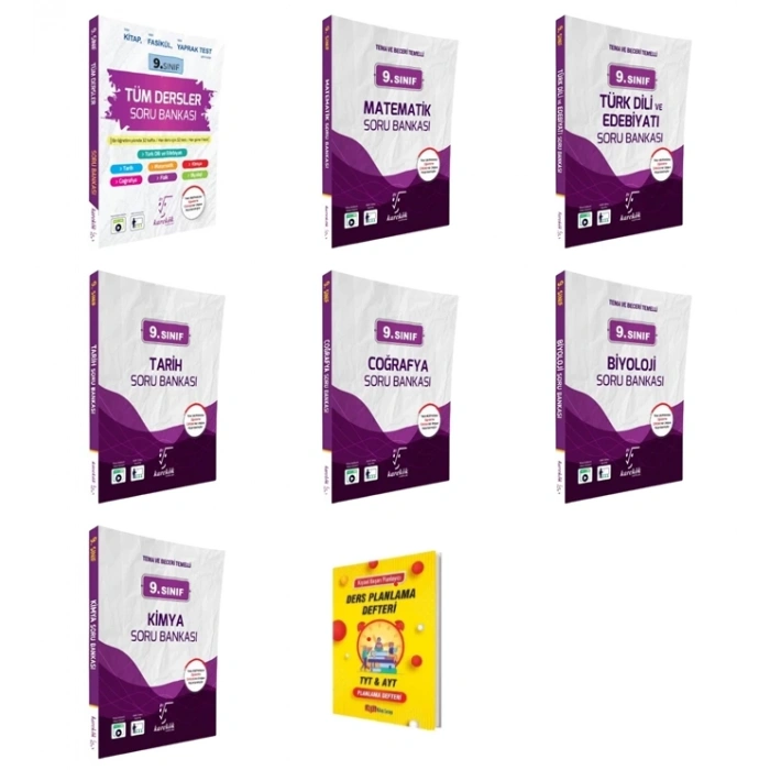9. Sınıf 2025 Tüm Dersler 7li Kitap Seti
