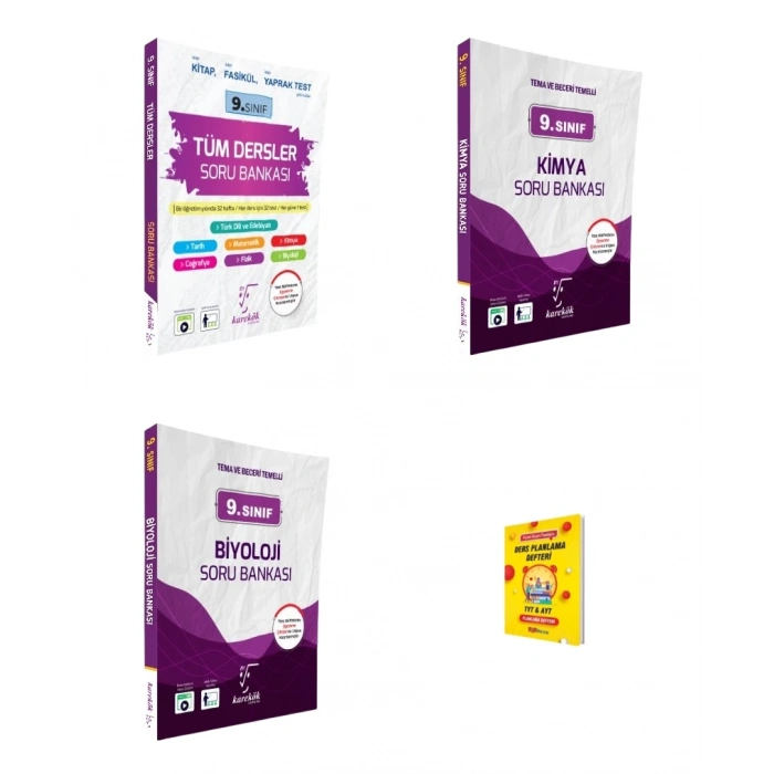 9. Sınıf 2025 Tüm Dersler Kimya Biyoloji Soru Bankası