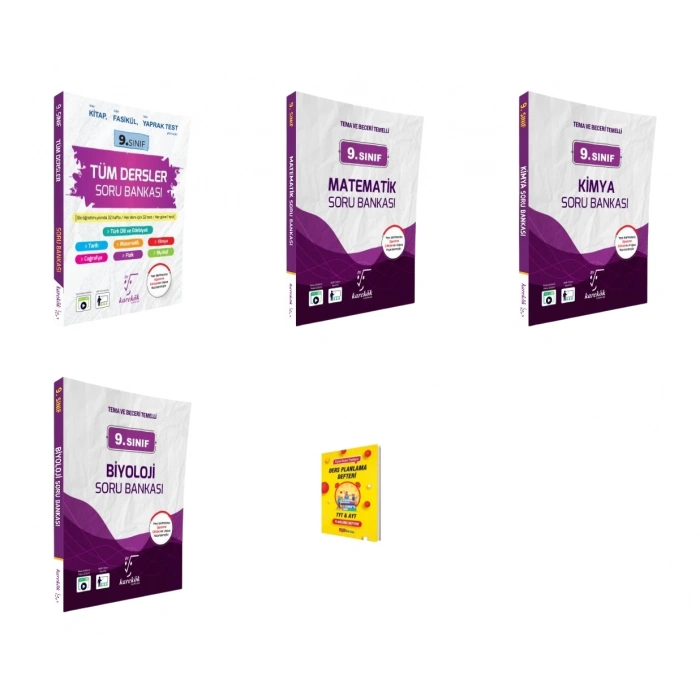 9. Sınıf 2025 Tüm Dersler Matematik Kimya Biyoloji Soru Bankası