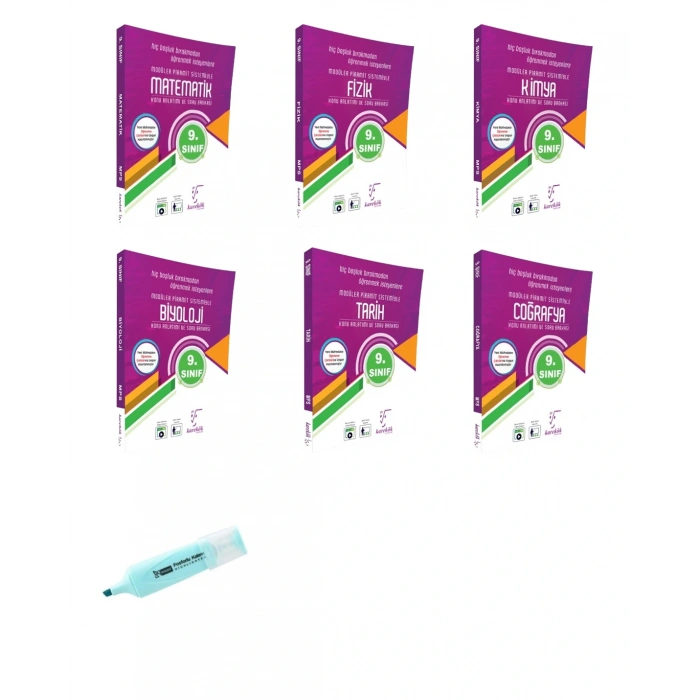 9.Sınıf Matematik Fizik Kimya Biyoloji Tarih Coğrafya MPS (Yeni Müfredat)