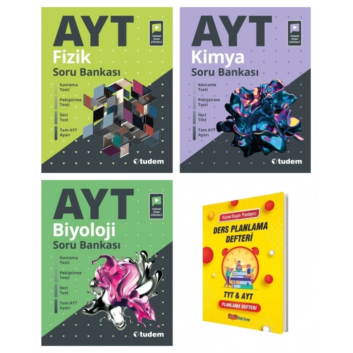 AYT Fizik Kimya ve Biyoloji 3lü Soru Bankası Seti