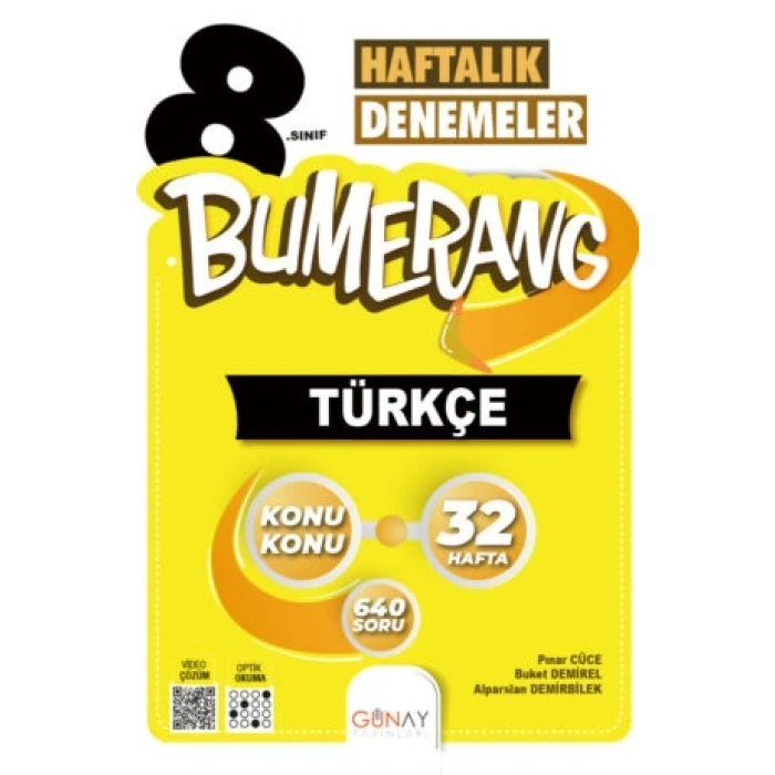 Bumerang 8. Sınıf LGS 32’lik Haftalık Türkçe Denemeleri