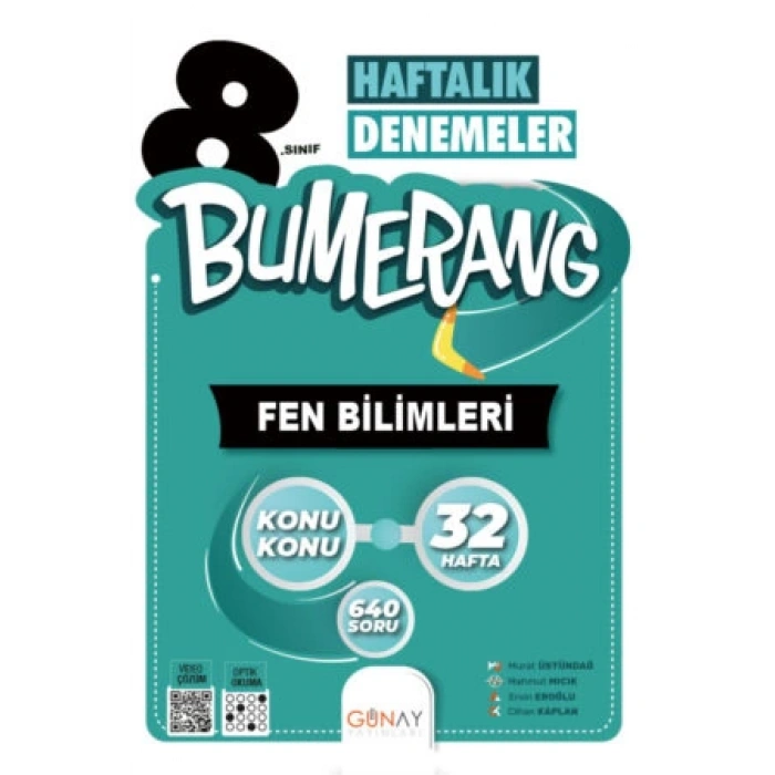 Bumerang LGS 8. Sınıf 32’lik Haftalık Fen Bilimleri Denemeleri