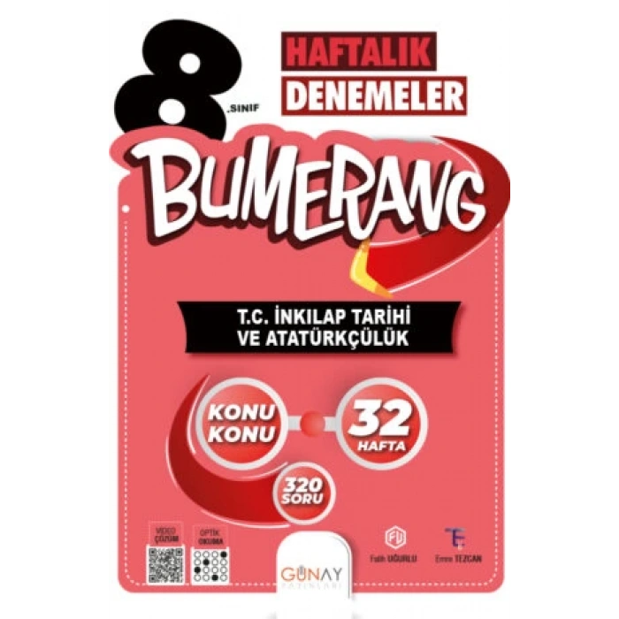 Bumerang LGS 8. Sınıf 32’lik Haftalık T.C. İnkılap Tarihi ve Atatürkçülük Denemeleri