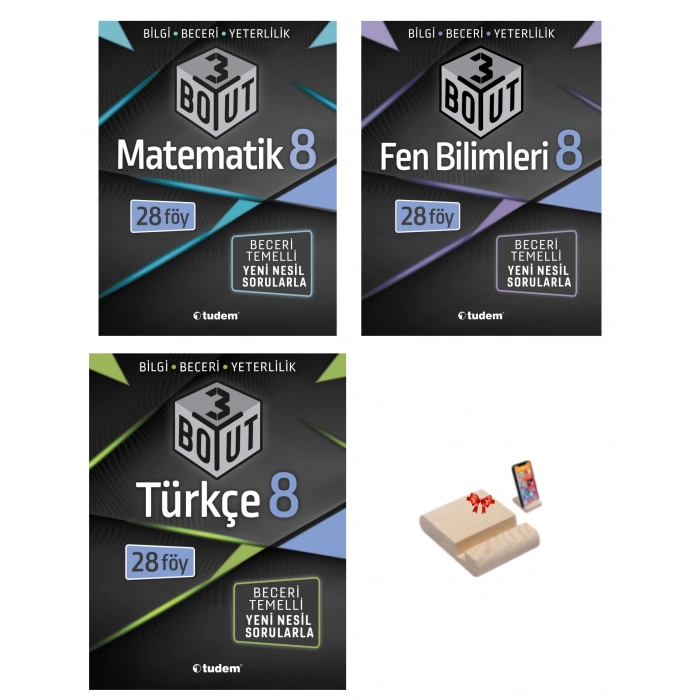 LGS 8. SINIF 3 BOYUT MATEMATİK FEN VE TÜRKÇE 3LÜ SET