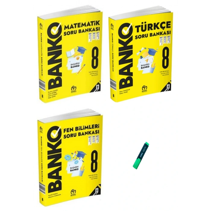 LGS 8. Sınıf Banko Serisi Matematik Türkçe ve Fen Bilimleri 3lü Set Soru Bankaları