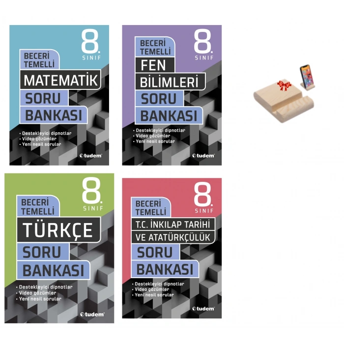 LGS 8. Sınıf Beceri Temelli Soru Bankası Matematik Fen Türkçe ve İnkılap 4lü Set