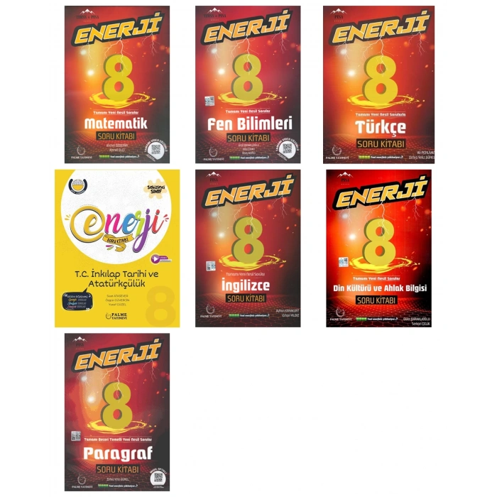 LGS 8. Sınıf Enerji Serisi Tüm Dersler Soru Bankası 7 Kitap
