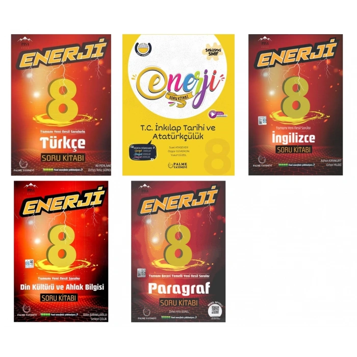 LGS 8. Sınıf Enerji Türkçe İnkılap İngilizce Din ve Paragraf Soru Bankası