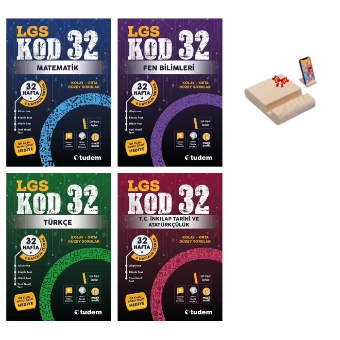 LGS 8. SINIF KOD32 TÜM DERSLER SORU BANKASI 4LÜ SET