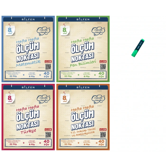 LGS 8. Sınıf Ölçüm Noktası Matematik Fen Türkçe ve İnkılap 4 Kitap