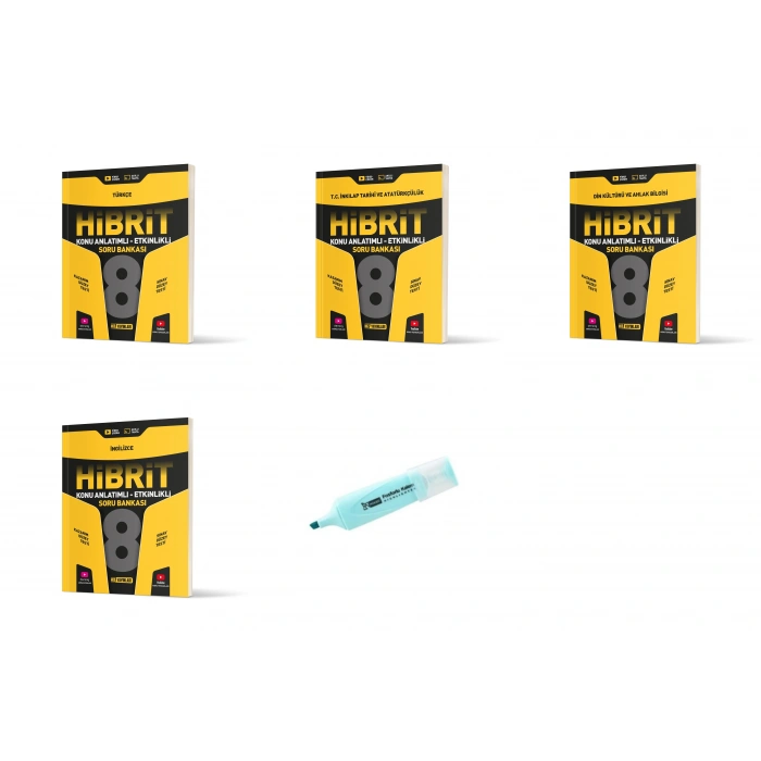 LGS 8.Sınıf HİBRİT Türkçe İnkılap Din İngilizce Konu Anlatımlı Etkinlikli Soru Bankası