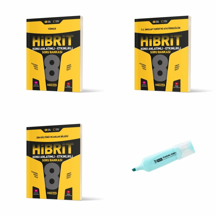 LGS 8.Sınıf HİBRİT Türkçe İnkılap Din Kültürü Konu Anlatımlı Etkinlikli Soru Bankası