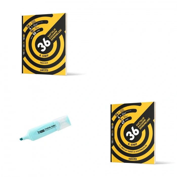 LGS 8.Sınıf İnkılap Tarihi Ve İngilizce 36 Haftalık Kazanım Denemeleri