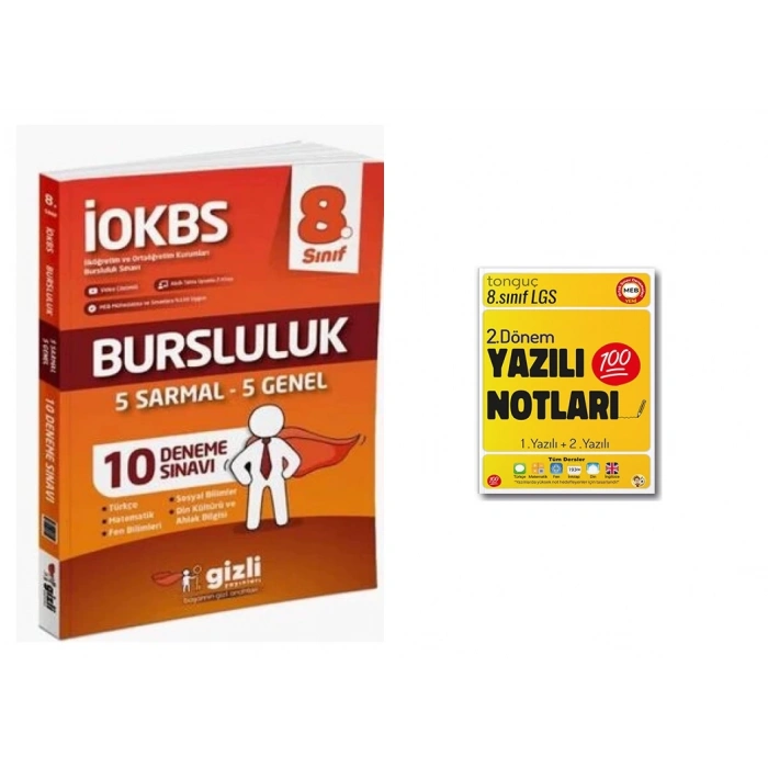 LGS 8.Sınıf İOKBS Bursluluk 10 Deneme Sınavı ve 2. Dönem Yazılı Notları