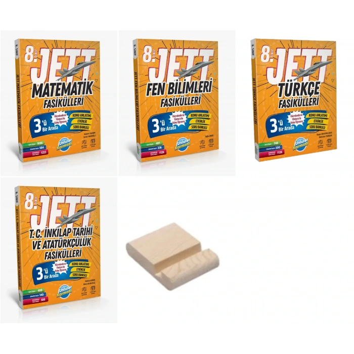 LGS 8.Sınıf JETT Matematik Fen Bilimleri Türkçe İnkılap Fasikülleri Seti