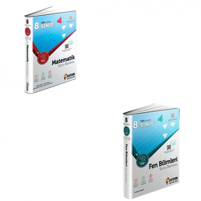 LGS 8.Sınıf Matematik Fen Bilimleri 3 adım Soru Bankası