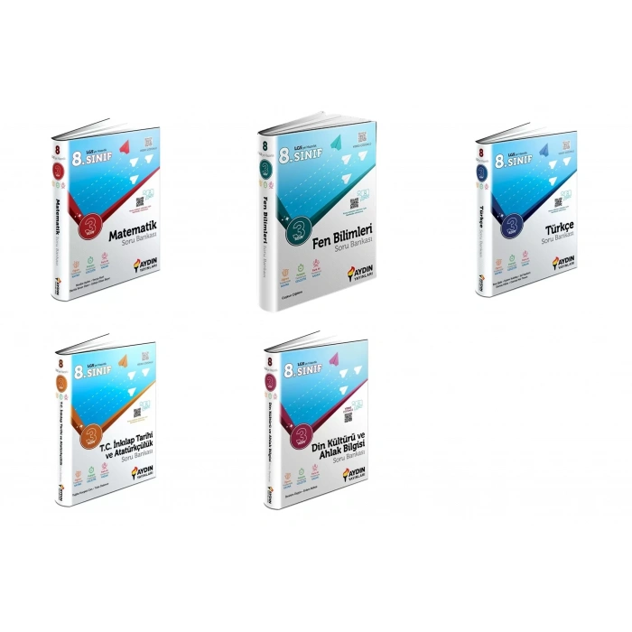 LGS 8.Sınıf Matematik Fen Türkçe İnkılap Din 3 adım Soru Bankası
