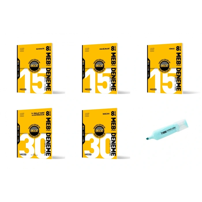 LGS 8.Sınıf Matematik Fen Türkçe İnkılap İngilizce MEB Uyumlu Deneme