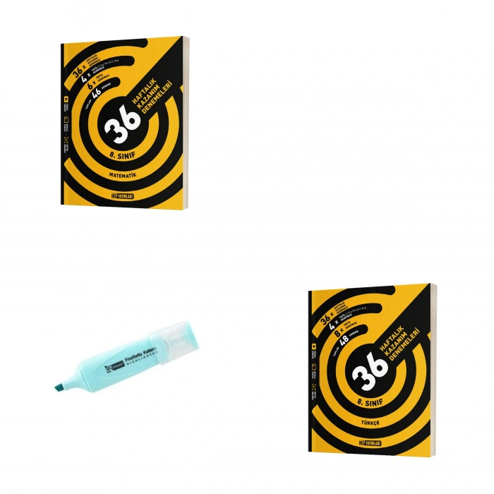 LGS 8.Sınıf Matematik Ve Türkçe 36 Haftalık Kazanım Denemeleri