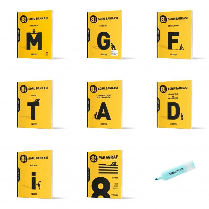 LGS 8.Sınıf Tüm Dersler Soru Bankası Seti ( 8 Kitap)