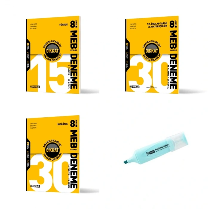 LGS 8.Sınıf Türkçe İnkılap İngilizce DİKKAT Sınavda Çıkabilir Deneme