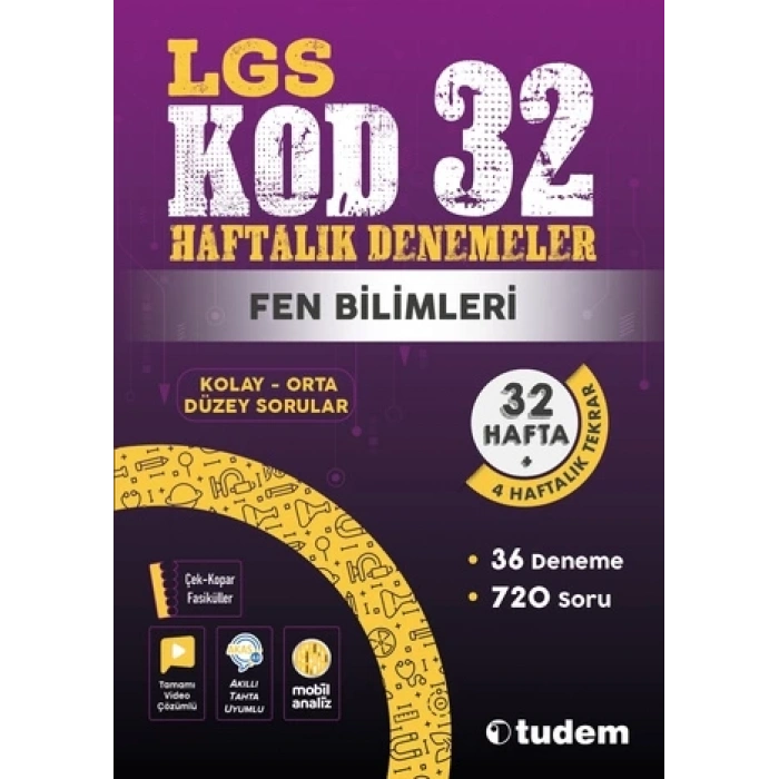 LGS FEN BİLİMLERİ KOD 32-HAFTALIK DENEMELER