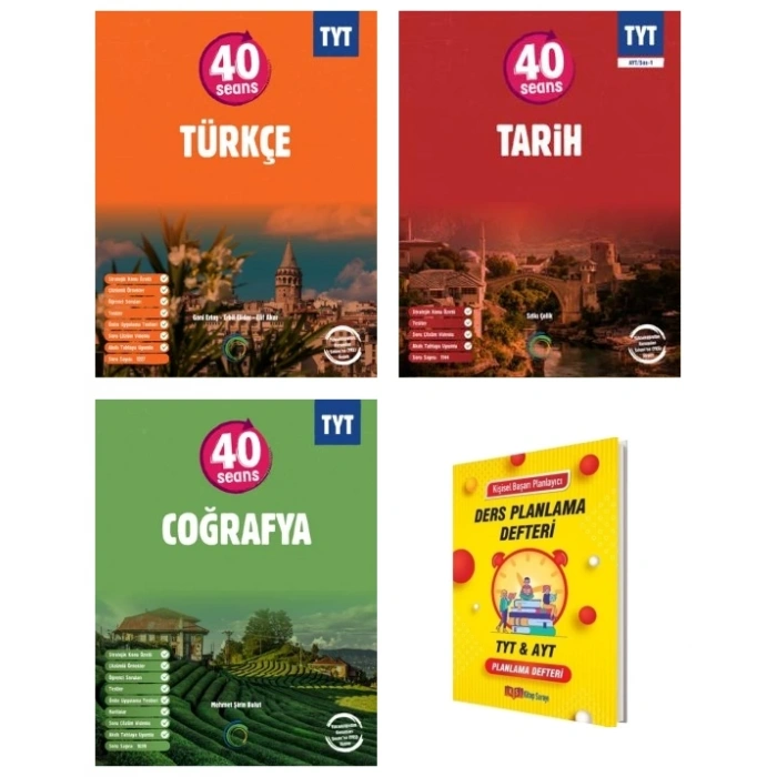TYT 40 Seans Türkçe Tarih ve Coğrafya Sözel 3lü Set