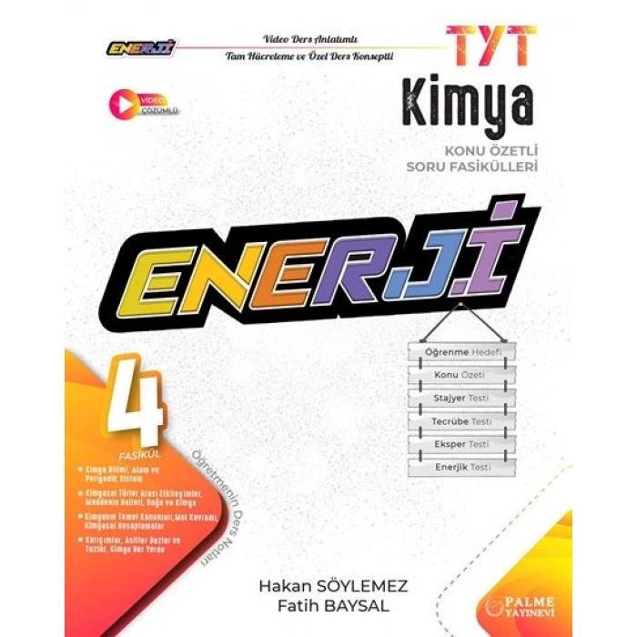 TYT ENERJİ KİMYA KONU ÖZETLİ SORU FASİKÜLLERİ (4 FASİKÜL)