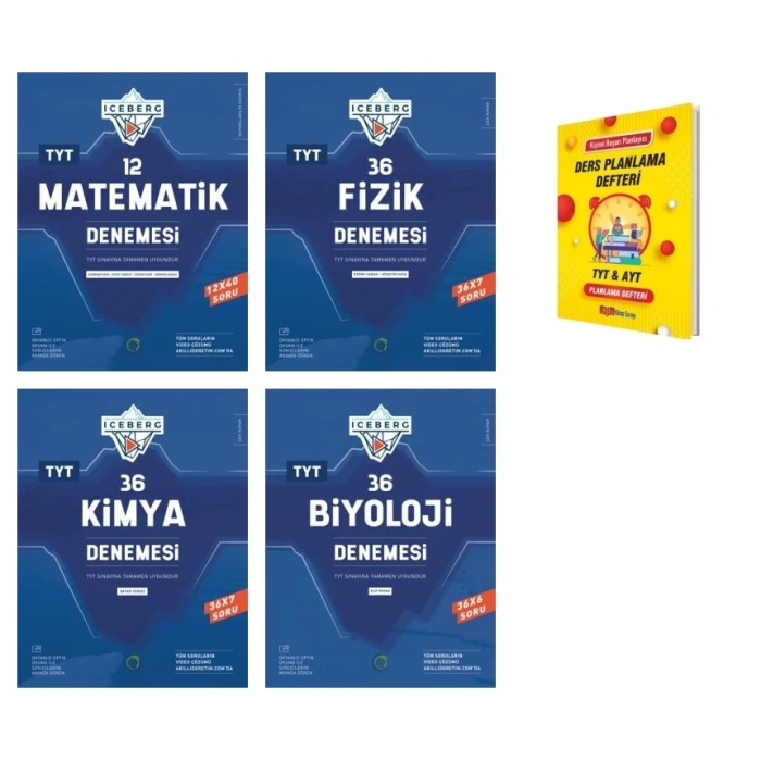 TYT IceBerg Matematik Fizik Kimya ve Biyoloji Branş Denemeleri 4lü Set